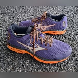 Mizuno Wave Inspire 11 Running Shoes Gray Black Blue Mens Size 11